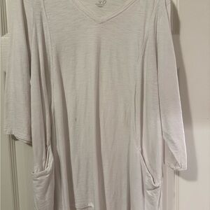 Sunday Woman Cream Blouse 2X